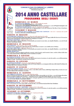 Programma degli eventi - Comune di San Colombano al Lambro