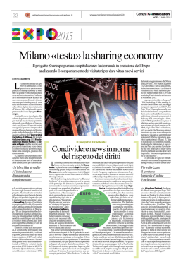 Milano «testa» la sharing economy