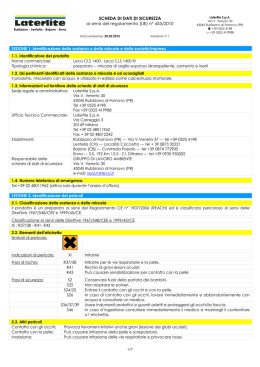 Scheda di Sicurezza