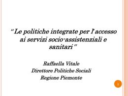 Slide Raffaella Vitale, Direttore Politiche Sociali e