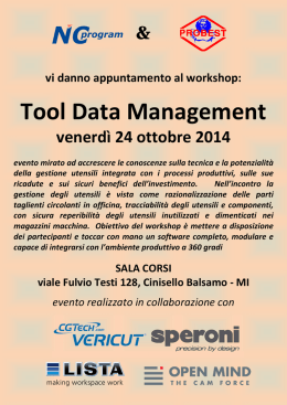 2014-10-24 - Workshop Tool Data Management