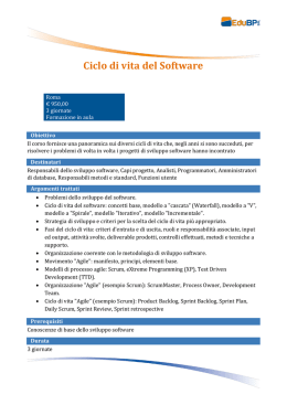 Ciclo di vita del Software ( metodi e strumenti )