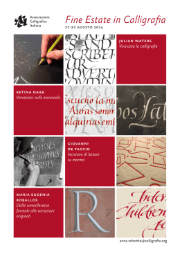 scarica il volantino - Associazione calligrafica italiana