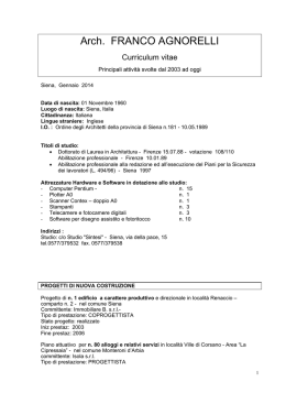 Arch. FRANCO AGNORELLI