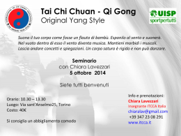Flyer - Tai Chi e Qi Gong a Torino