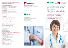 Sei iscritto alla CISL? Conviene e fa bene alla salute! e