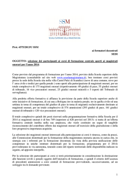 1 Prot. 4375/2013/U SSM ai formatori decentrati SEDI OGGETTO