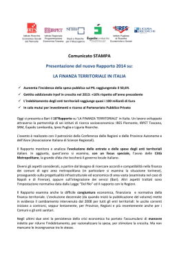 Rapporto Finanza Territoriale In Italia 2014