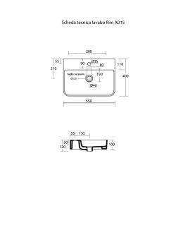 Scheda tecnica lavabo Rim