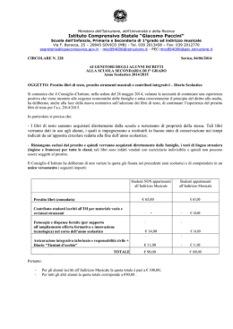 libri testo-strumento-diario - Istituto Comprensivo G. Paccini