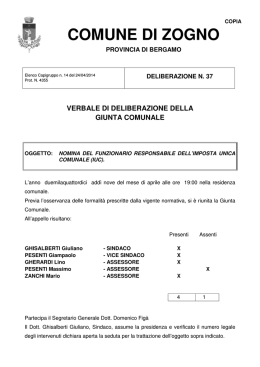 delibera di G.C. 37 del 09/04/2014