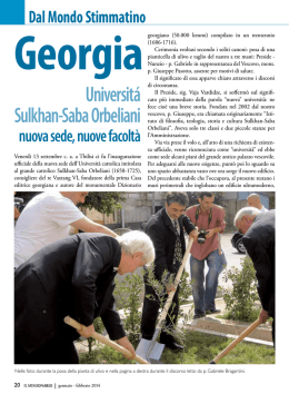 Universitá Sulkhan-Saba Orbeliani nuova sede, nuove