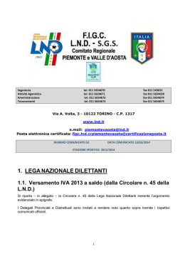 comunicato 53 del 13/03/2014