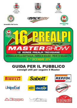 Rally guide - 16 Prealpi Master Show