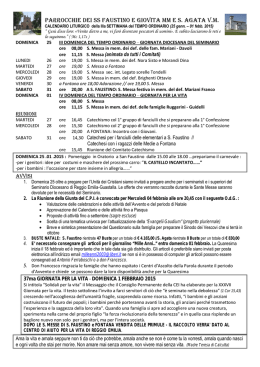 Info - Parrocchia di San Faustino
