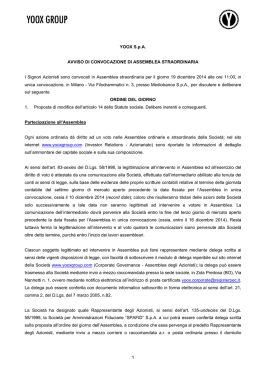 1 YOOX S.p.A. AVVISO DI CONVOCAZIONE DI ASSEMBLEA