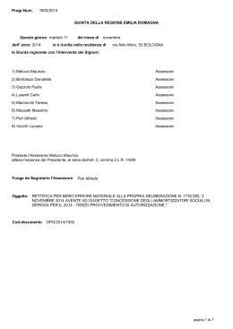 Rettifica DGR 1730 - Formazione e lavoro - Regione Emilia