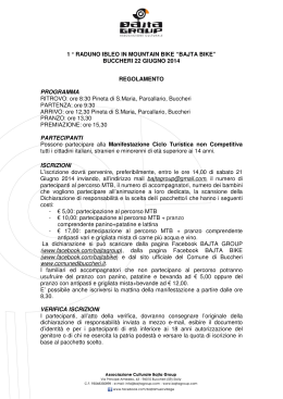 1 &deg; RADUNO IBLEO IN MOUNTAIN BIKE &ldquo;BAJTA BIKE&rdquo; BUCCHERI