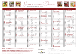 Jahres Kalender 2015 - Golden Tulip Parkhotel Neu-Ulm