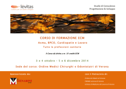 l&eacute;vitas CORSO DI FORMAZIONE ECM