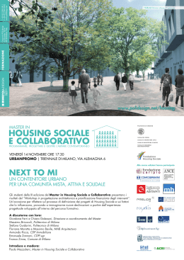 HOUSING SOCIALE E COLLABORATIVO
