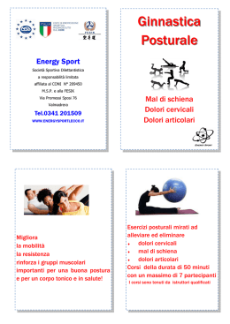 volantino posturale - Energy sport a Valmadrera (LECCO)