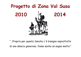 Progetto zona Valsusa 2010 2014