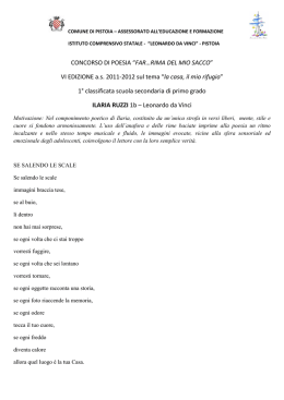 (6&deg; concorso di poesia La mia casa, il mio rifugio)