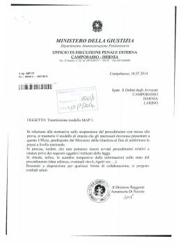 Istanza messa alla prova - Camera Penale Foro di Santa Maria