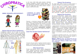 Bambini e Adolescenti - Studio Chiropratico Robert J. Zweier
