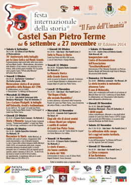edizione di Castel San Pietro Terme - Festa Internazionale della Storia