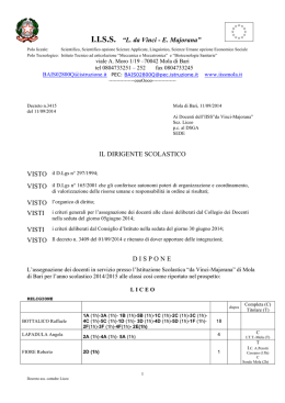 Decreto assegnazione cattedre ai docenti Liceo