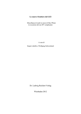 Le nuove frontiere del LEI Dr. Ludwig Reichert Verlag Wiesbaden