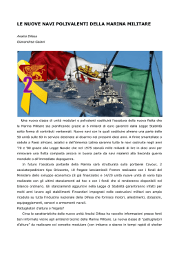 LE NUOVE NAVI POLIVALENTI DELLA MARINA MILITARE