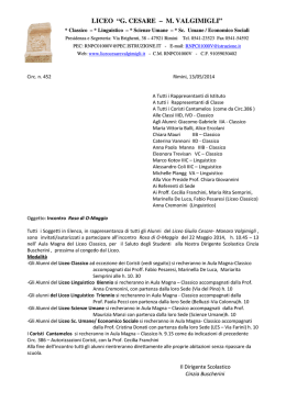 liceo &ldquo;g. cesare &ndash; m. valgimigli&rdquo; - Liceo Classico Psicopedagogico