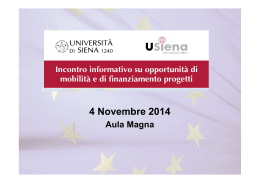 Presentazione - Università degli Studi di Siena