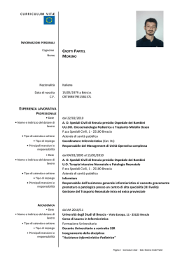 * NOTE - Il collegio che vogliamo