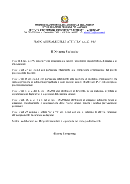 Piano Attivit&agrave; - IIS "Crocetti