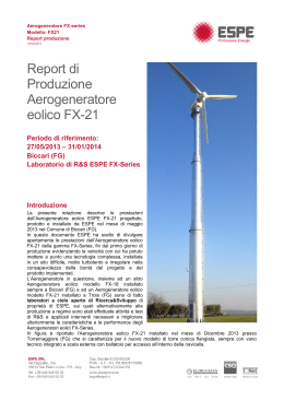 report produzione turbina espe fx21