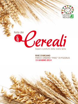 Programma Festa dei Cereali 2014