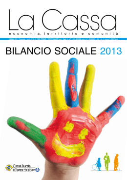 BILANCIO SOCIALE 2013 - Cassa Rurale di Tuenno