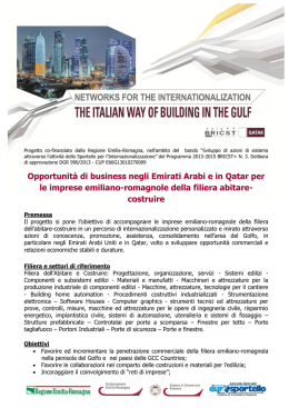 Opportunità di business negli Emirati Arabi e in Qatar per le imprese