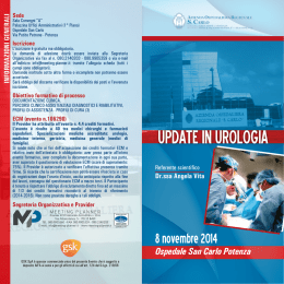 Programma Urologia 8 novembre dr Angela Vita 2014 aggiornato