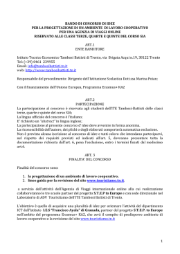 1 bando di concorso di idee per la progettazione