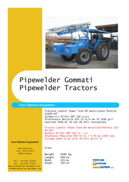 Pipewelder Gommati Pipewelder Tractors