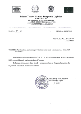 Decreto + graduatoria - Istituto Tecnico Nautico "Caio Duilio "