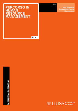 percorso in human resource management