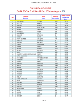 classifica generale pila 2014 - Sci