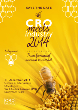 meets 2014 - Centro di Riferimento Oncologico