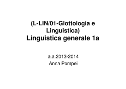 lessico - Dipartimento di Lingue, Letterature e Culture Straniere